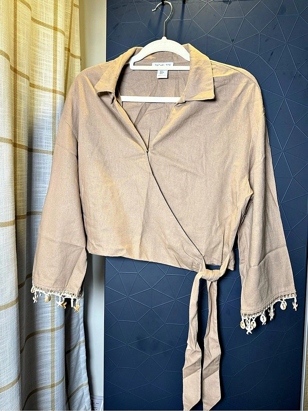 Rachel Zoe Wrap Blouse in Brown Size Small